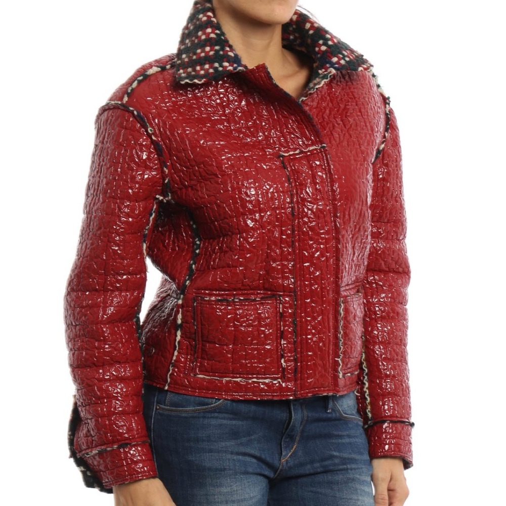 Isabel Marant Reversible Danke Multicolor Tweed Red Wool Jacket 36 RARE - Picture 2 of 5